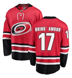 Men's Carolina Hurricanes #17 Rod Brind'Amour Fanatics Branded Red Home Breakaway NHL Jersey