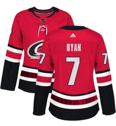 Women's Adidas Carolina Hurricanes #7 Derek Ryan Authentic Red Home NHL Jersey