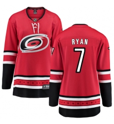Women's Carolina Hurricanes #7 Derek Ryan Fanatics Branded Red Home Breakaway NHL Jersey