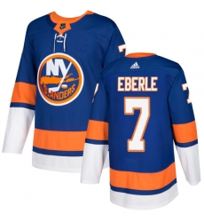 Men's Adidas New York Islanders #7 Jordan Eberle Authentic Royal Blue Home NHL Jersey