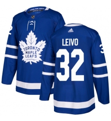 Youth Adidas Toronto Maple Leafs #32 Josh Leivo Authentic Royal Blue Home NHL Jersey