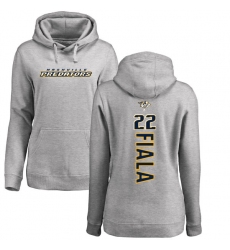 NHL Women's Adidas Nashville Predators #22 Kevin Fiala Ash Backer Pullover Hoodie