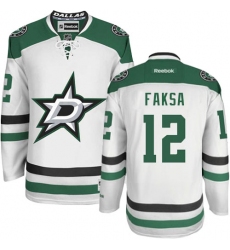 Men's Reebok Dallas Stars #12 Radek Faksa Authentic White Away NHL Jersey