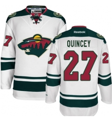 Women's Reebok Minnesota Wild #27 Kyle Quincey Authentic White Away NHL Jersey