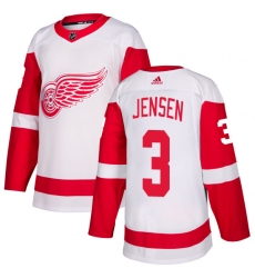 Men's Adidas Detroit Red Wings #3 Nick Jensen Authentic White Away NHL Jersey