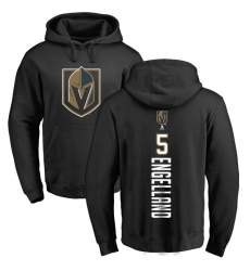 NHL Adidas Vegas Golden Knights #5 Deryk Engelland Black Backer Pullover Hoodie