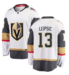 Men's Vegas Golden Knights #13 Brendan Leipsic Authentic White Away Fanatics Branded Breakaway NHL Jersey