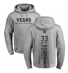 NHL Adidas Vegas Golden Knights #33 Maxime Lagace Gray Backer Pullover Hoodie