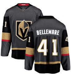 Youth Vegas Golden Knights #41 Pierre-Edouard Bellemare Authentic Black Home Fanatics Branded Breakaway NHL Jersey
