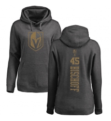NHL Women's Adidas Vegas Golden Knights #45 Jake Bischoff Charcoal One Color Backer Pullover Hoodie