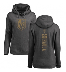 NHL Women's Adidas Vegas Golden Knights #56 Erik Haula Charcoal One Color Backer Pullover Hoodie