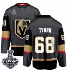 Youth Vegas Golden Knights #68 T.J. Tynan Authentic Black Home Fanatics Branded Breakaway 2018 Stanley Cup Final NHL Jersey