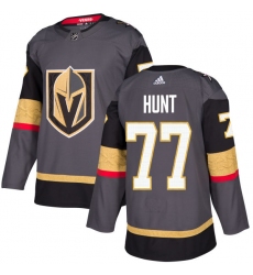 Men's Adidas Vegas Golden Knights #77 Brad Hunt Authentic Gray Home NHL Jersey