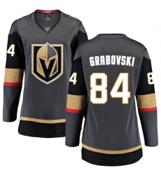 Women's Vegas Golden Knights #84 Mikhail Grabovski Authentic Black Home Fanatics Branded Breakaway NHL Jersey