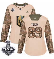 Women's Adidas Vegas Golden Knights #89 Alex Tuch Authentic Camo Veterans Day Practice 2018 Stanley Cup Final NHL Jersey
