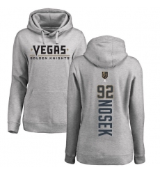 NHL Women's Adidas Vegas Golden Knights #92 Tomas Nosek Gray Backer Pullover Hoodie