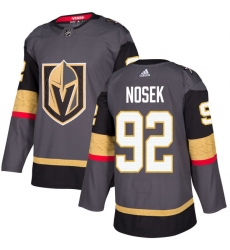 Youth Adidas Vegas Golden Knights #92 Tomas Nosek Authentic Gray Home NHL Jersey