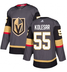 Men's Adidas Vegas Golden Knights #55 Keegan Kolesar Authentic Gray Home NHL Jersey
