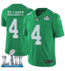 Youth Nike Philadelphia Eagles #4 Jake Elliott Limited Green Rush Vapor Untouchable Super Bowl LII NFL Jersey