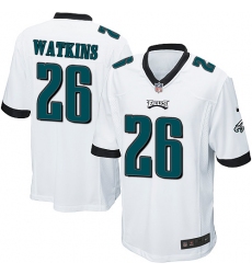 Men's Nike Philadelphia Eagles #26 Jaylen Watkins Game White NFL Jersey