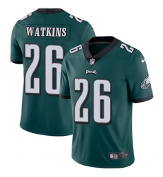 Men's Nike Philadelphia Eagles #26 Jaylen Watkins Midnight Green Team Color Vapor Untouchable Limited Player NFL Jersey
