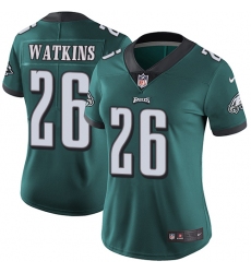 Women's Nike Philadelphia Eagles #26 Jaylen Watkins Midnight Green Team Color Vapor Untouchable Limited Player NFL Jersey