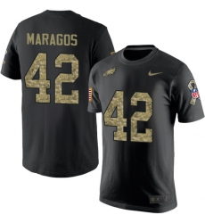 Nike Philadelphia Eagles #42 Chris Maragos Black Camo Salute to Service T-Shirt