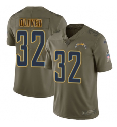 Youth Nike Los Angeles Chargers #32 Branden Oliver Limited Olive 2017 Salute to Service NFL Jersey