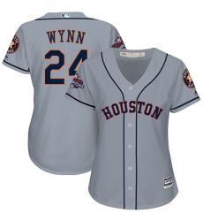 Women's Majestic Houston Astros #24 Jimmy Wynn Authentic Grey Road 2017 World Series Champions Cool Base MLB Jersey