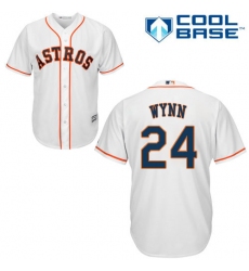 Youth Majestic Houston Astros #24 Jimmy Wynn Authentic White Home Cool Base MLB Jersey