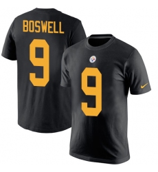 Nike Pittsburgh Steelers #9 Chris Boswell Black Rush Pride Name & Number T-Shirt