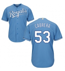 Youth Majestic Kansas City Royals #53 Melky Cabrera Replica Light Blue Alternate 1 Cool Base MLB Jersey