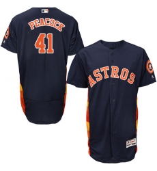 Men's Majestic Houston Astros #41 Brad Peacock Navy Blue Flexbase Authentic Collection MLB Jersey