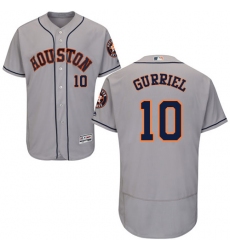 Men's Majestic Houston Astros #10 Yuli Gurriel Grey Flexbase Authentic Collection MLB Jersey