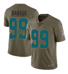 Youth Nike Jacksonville Jaguars #99 Marcell Dareus Limited Olive 2017 Salute to Service NFL Jersey