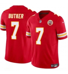 Men’s Kansas City Chiefs #7 Harrison Butker Red 2024 F.U.S.E Vapor Untouchable Limited Stitched Football Jersey