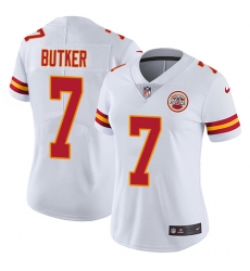 Women's Nike Kansas City Chiefs #7 Harrison Butker White Vapor Untouchable Limited Player NFL Jersey