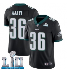 Men's Nike Philadelphia Eagles #36 Jay Ajayi Black Alternate Vapor Untouchable Limited Player Super Bowl LII NFL Jersey