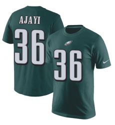 Nike Philadelphia Eagles #36 Jay Ajayi Green Rush Pride Name & Number T-Shirt