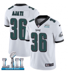 Youth Nike Philadelphia Eagles #36 Jay Ajayi White Vapor Untouchable Limited Player Super Bowl LII NFL Jersey