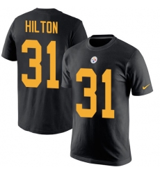 Nike Pittsburgh Steelers #31 Mike Hilton Black Rush Pride Name & Number T-Shirt