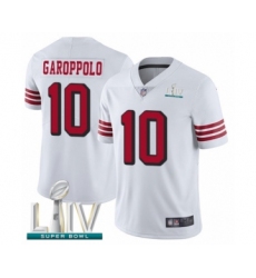 Youth San Francisco 49ers #10 Jimmy Garoppolo Limited White Rush Vapor Untouchable Super Bowl LIV Bound Football Jersey