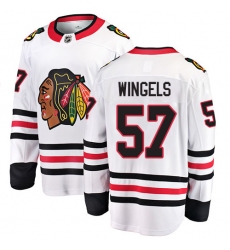 Men's Chicago Blackhawks #57 Tommy Wingels Fanatics Branded White Away Breakaway NHL Jersey