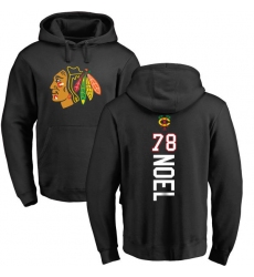 NHL Adidas Chicago Blackhawks #78 Nathan Noel Black Backer Pullover Hoodie