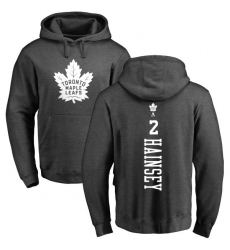 NHL Adidas Toronto Maple Leafs #2 Ron Hainsey Charcoal One Color Backer Pullover Hoodie