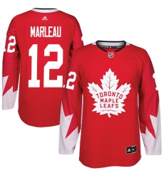Youth Adidas Toronto Maple Leafs #12 Patrick Marleau Authentic Red Alternate NHL Jersey