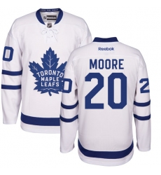 Youth Reebok Toronto Maple Leafs #20 Dominic Moore Authentic White Away NHL Jersey
