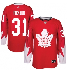 Men's Adidas Toronto Maple Leafs #31 Calvin Pickard Authentic Red Alternate NHL Jersey