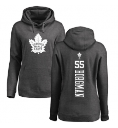 NHL Women's Adidas Toronto Maple Leafs #55 Andreas Borgman Charcoal One Color Backer Pullover Hoodie