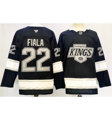 Men's Los Angeles Kings #22 Kevin Fiala Black 2024-25 Home Stitched Hockey Jersey